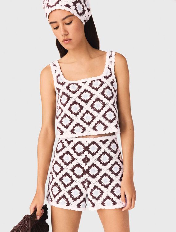 Floral crochet top - Tops - MAJE