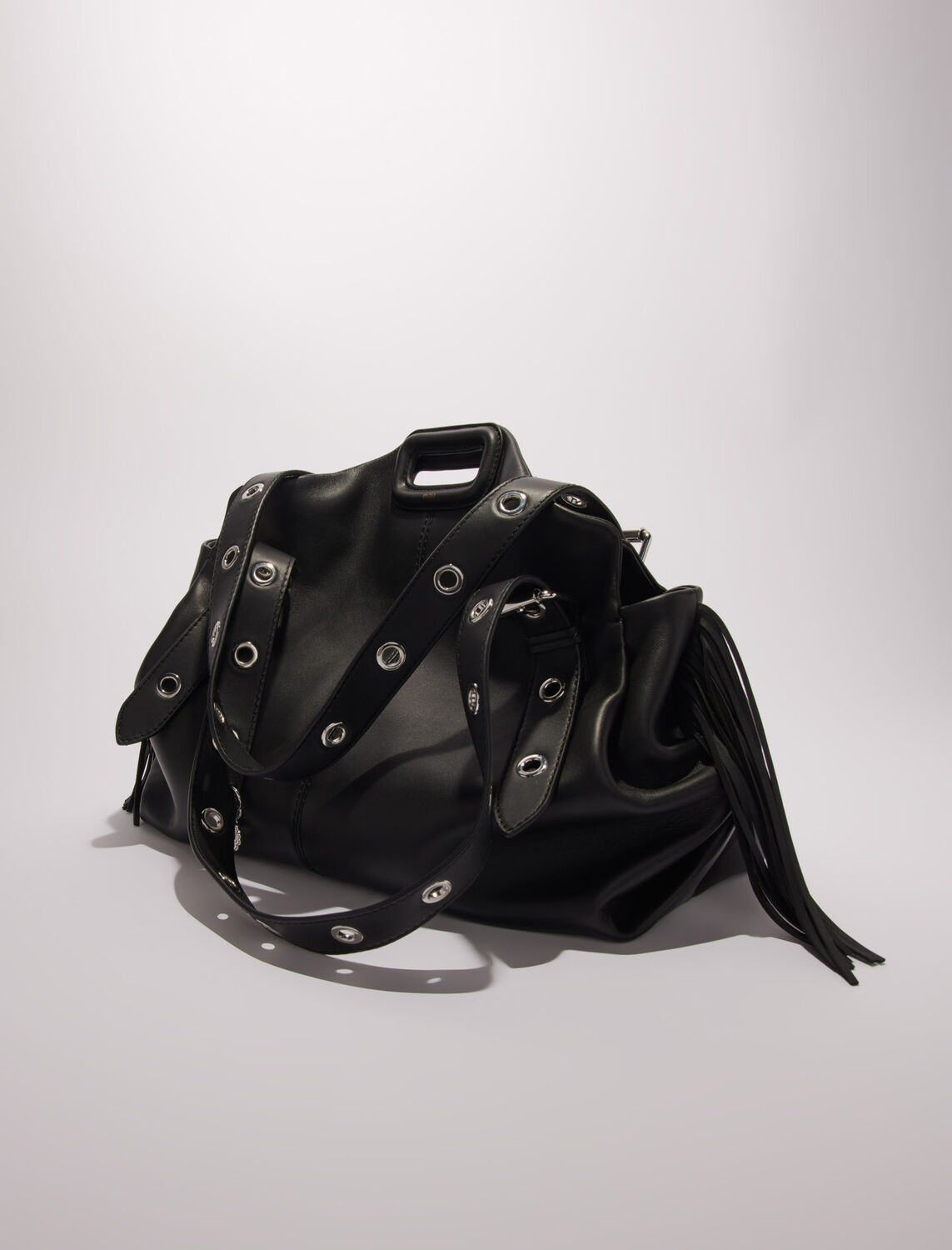Plain leather Miss M XL bag - M Bag - MAJE