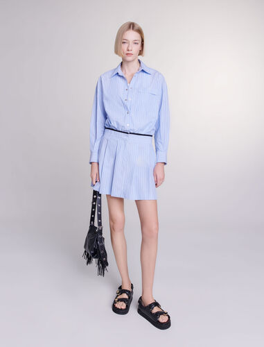 Short shirt dress : Dresses color Blue