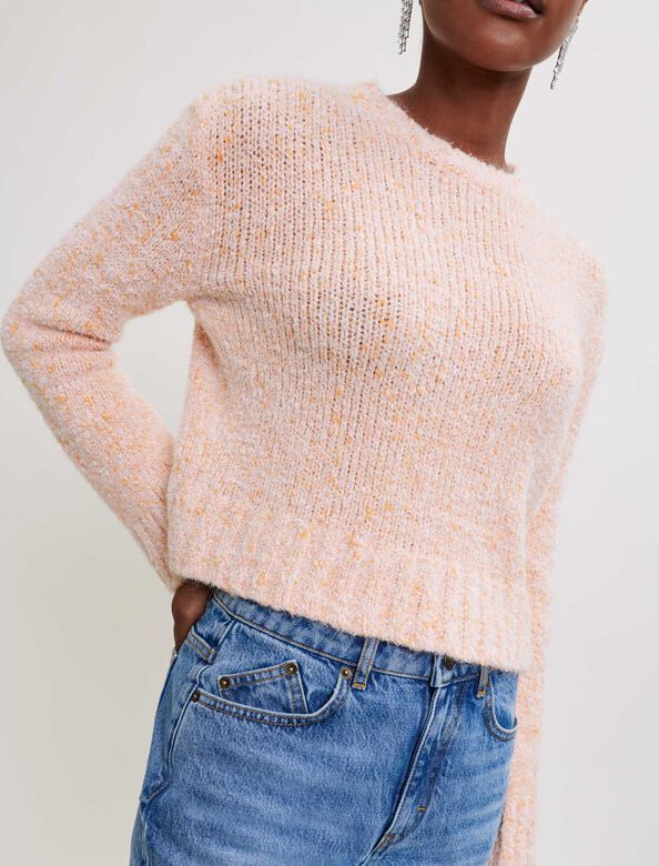 Fancy knit pullover : Sweaters & Cardigans color Orange