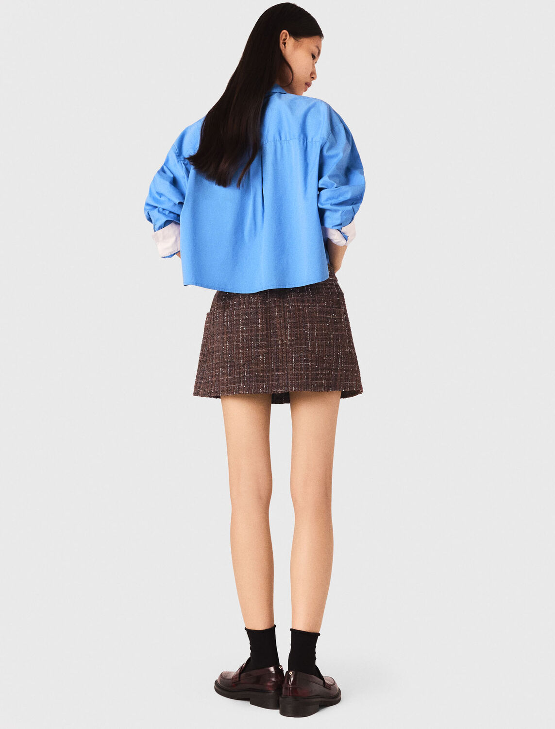 Tweed shorts with elasticated waistband - Skirts & Shorts - MAJE