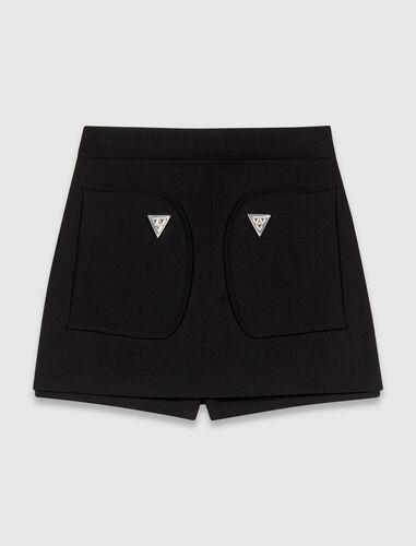 Skort-style shorts : Skirts & Shorts color Black