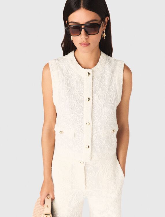 Guipure lace jacket - Tops - MAJE