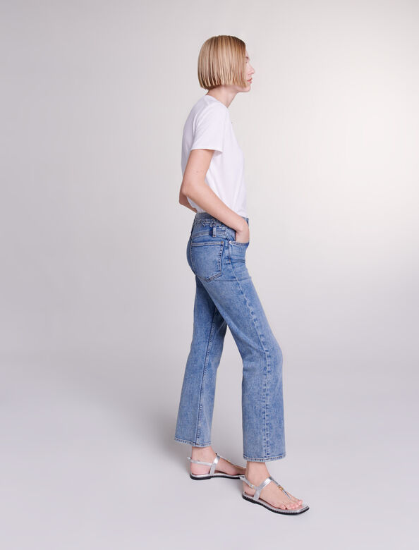 Jeans with braided details : Trousers & Jeans color Blue