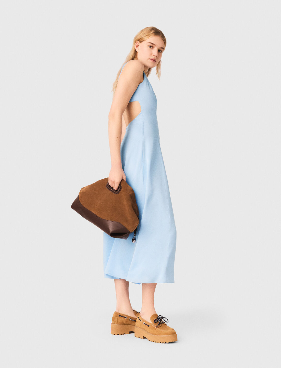 Open-back maxi dress - Dresses - MAJE