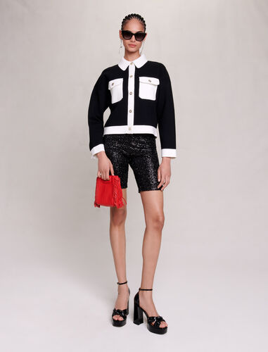 Glittery cycling shorts : Skirts & Shorts color Black