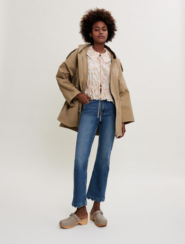 抽绳收腰连帽外套 : Coats & Jackets 顏色 驼色/CAMEL