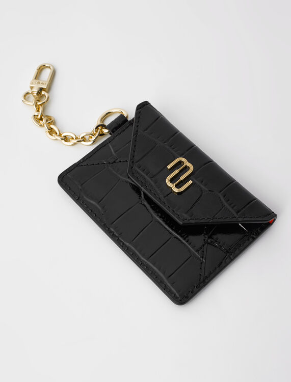 Embossed crocodile-effect leather case - Other Accessories - MAJE