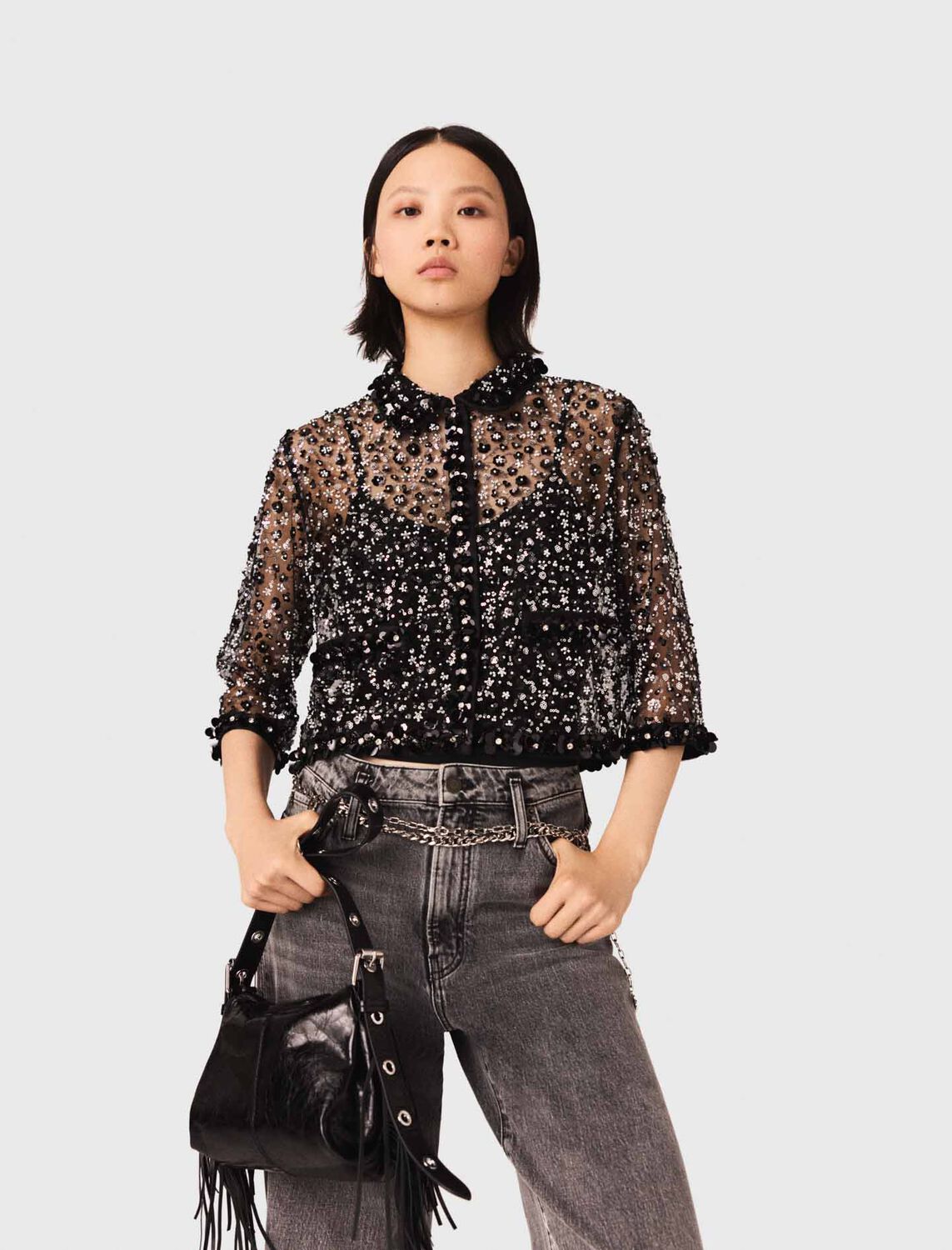 maje : Tops 顏色 黑色/BLACK