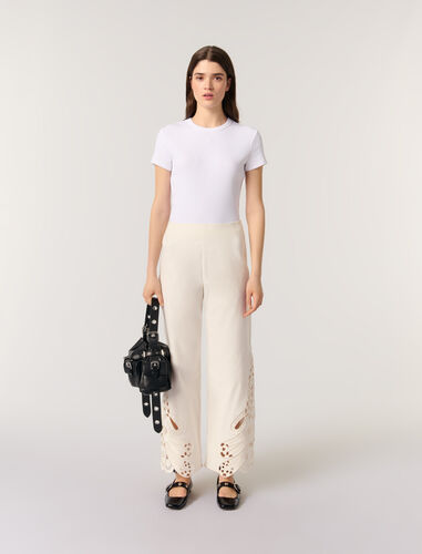 maje : Trousers & Jeans 顏色 淡褐色/ECRU
