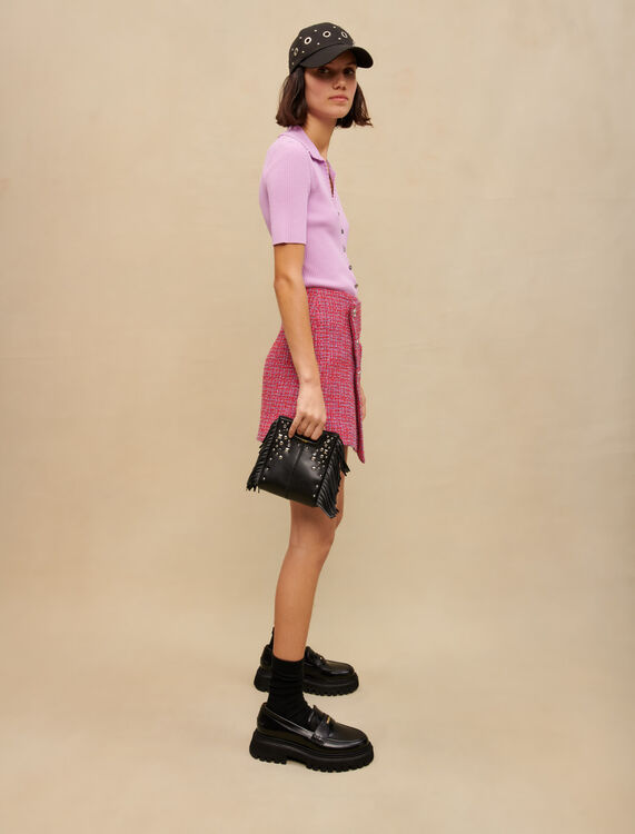 Buttoned knit top - Cardigans & Sweaters - MAJE