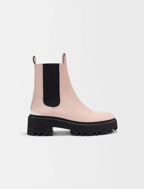 Chelsea boots with platform sole - Booties & Boots - MAJE