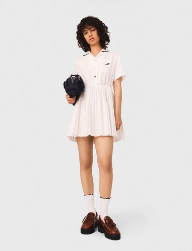Short-sleeve shirt dress : Dresses color White