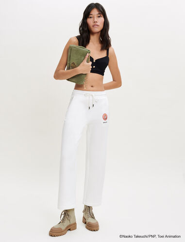 棉质印花长裤 : Trousers & Jeans 顏色 白色/WHITE