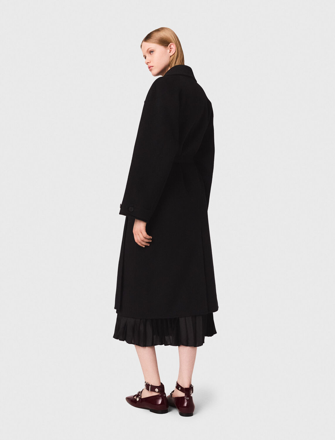 Double-faced mid-length coat - Coats - MAJE