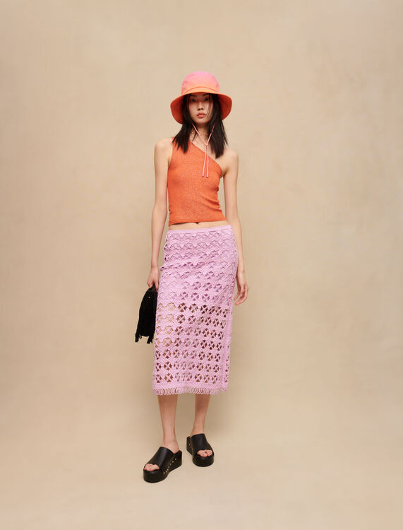 Crochet midi skirt - Skirts & Shorts - MAJE