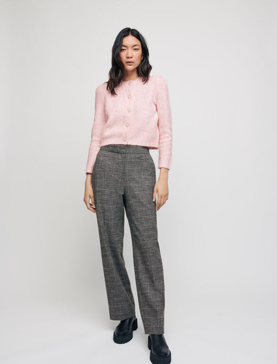 Wide-legged checked trousers - Trousers & Jeans - MAJE