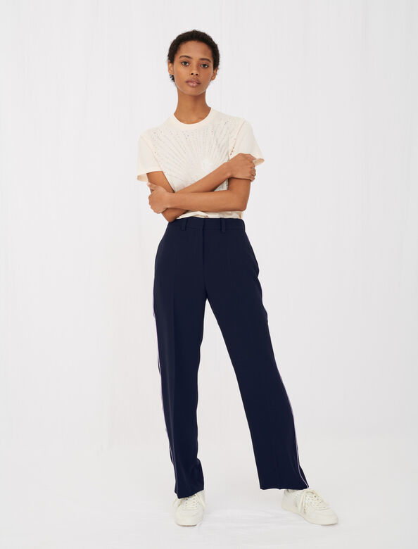 Crêpe suit trousers : Trousers & Jeans color 