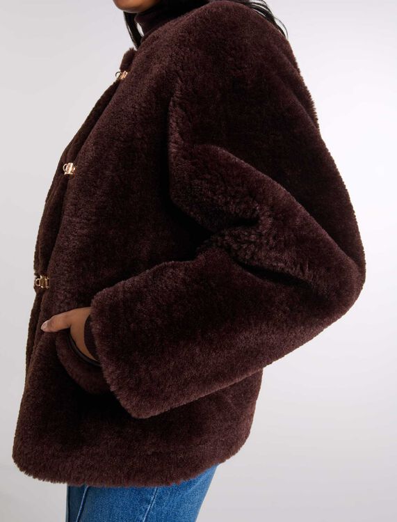 Short faux fur coat - Coats - MAJE