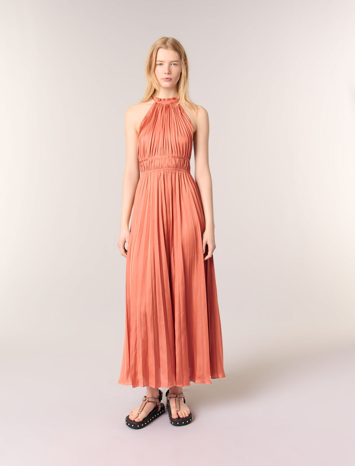 Pleated maxi dress - Dresses - MAJE