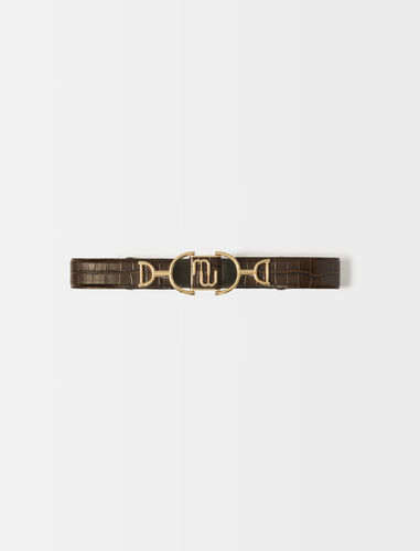 Maje double M leather belt : Other accessories color Black
