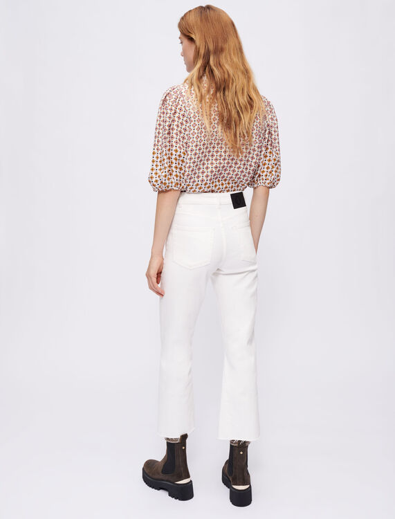 White straight-cut jeans - Trousers & Jeans - MAJE