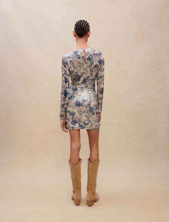 Draped sequinned dress - Dresses - MAJE