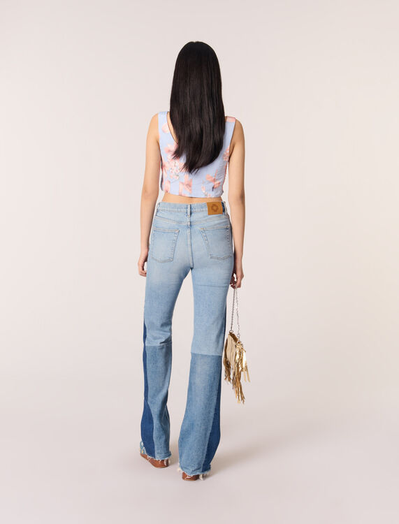 Patterned taffeta top - Tops - MAJE