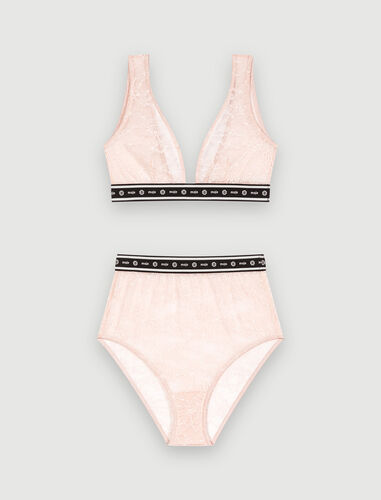 Lace lingerie set : T-Shirts color Pale Pink