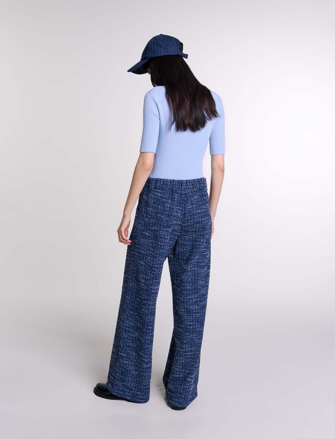 Wide-leg tweed trousers - Fall-Winter Collection - MAJE