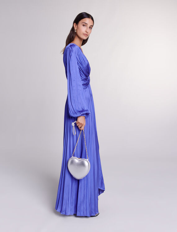 Satin-effect draped maxi dress - Dresses - MAJE