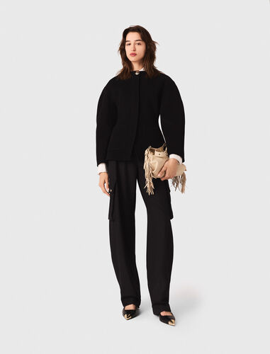 Double-faced coat : Blazers & Jackets color Black