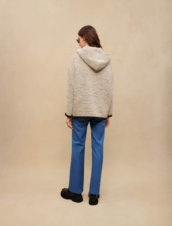 Tweed hooded coat - Coats & Jackets - MAJE