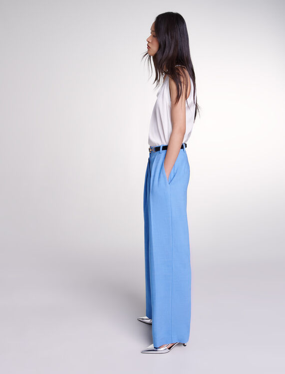 Wide-leg suit trousers with pleats - Fall-Winter Collection - MAJE