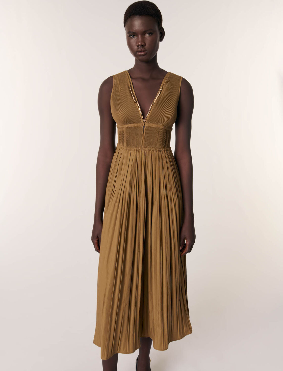 maje : Dresses 顏色 卡其色/