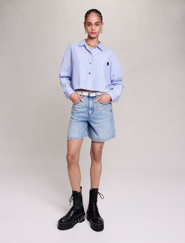 maje : Shirts 顏色 蓝色/BLUE
