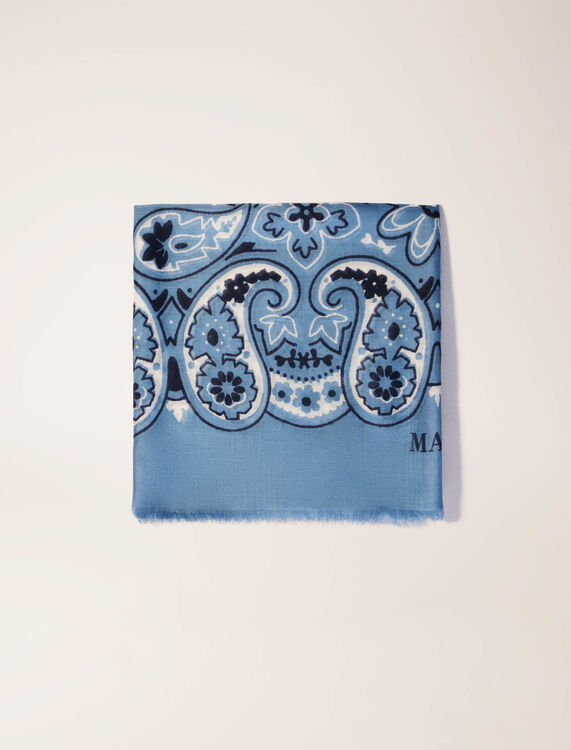 Bandana print shawl : Scarves and shawls color Blue bandana print