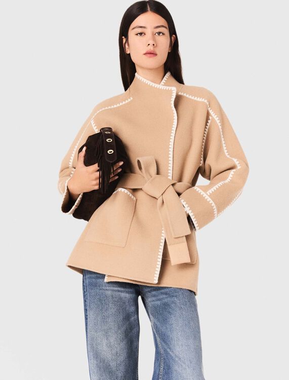 Short double-faced coat - Coats - MAJE