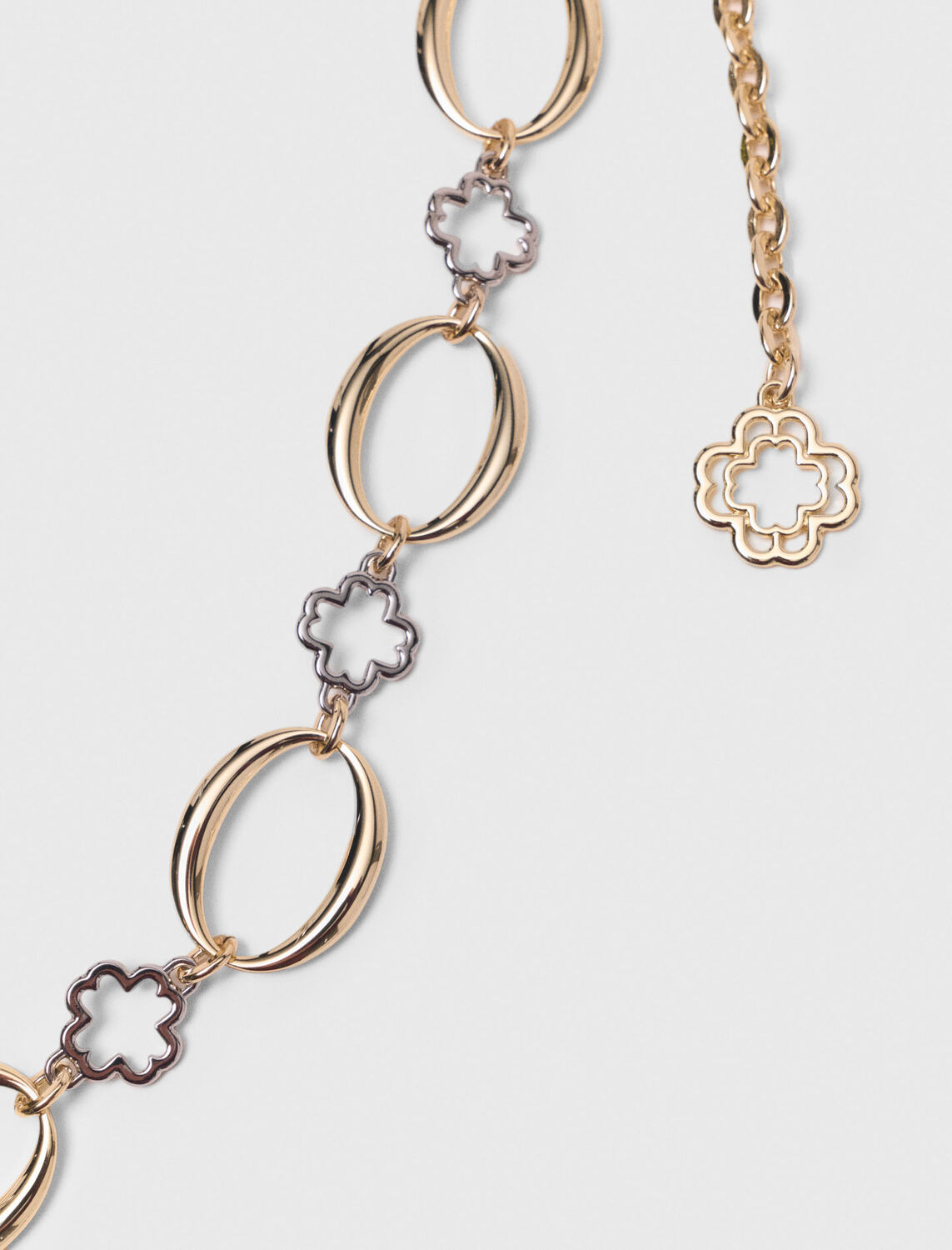 Clover link jewellery belt : Belts color Silver/Gold