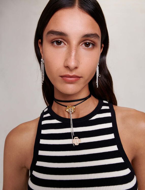 Striped crop top - Fall-Winter Collection - MAJE