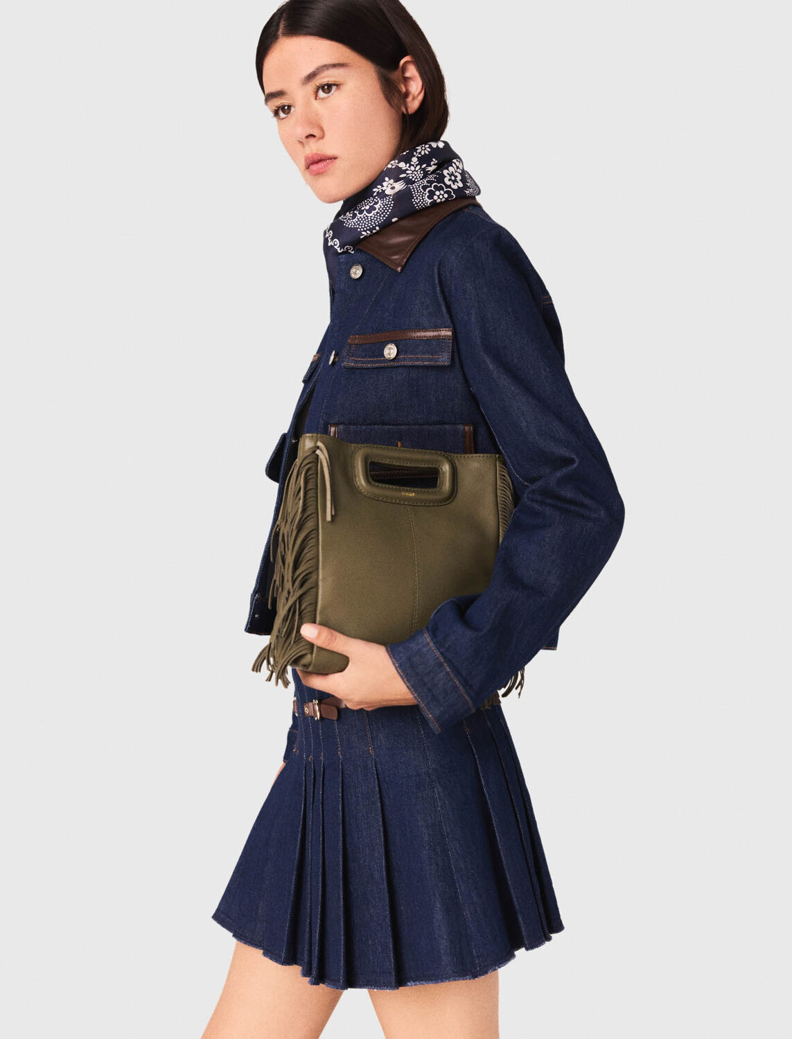 Short denim skirt with lining - Skirts & Shorts - MAJE