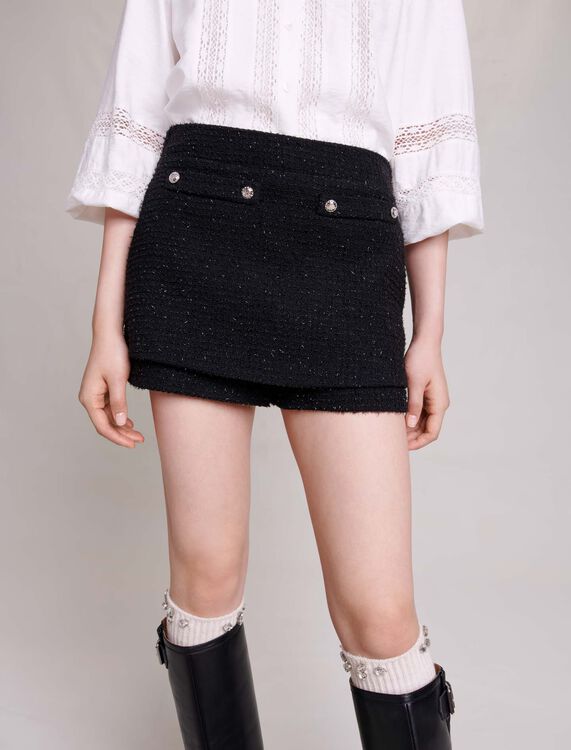 Tweed shorts -  - MAJE