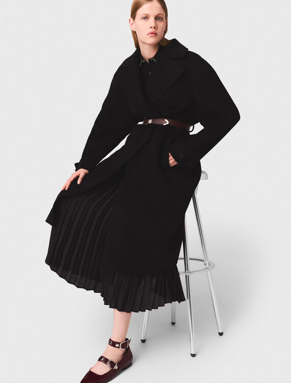 Double-faced mid-length coat - Coats - MAJE