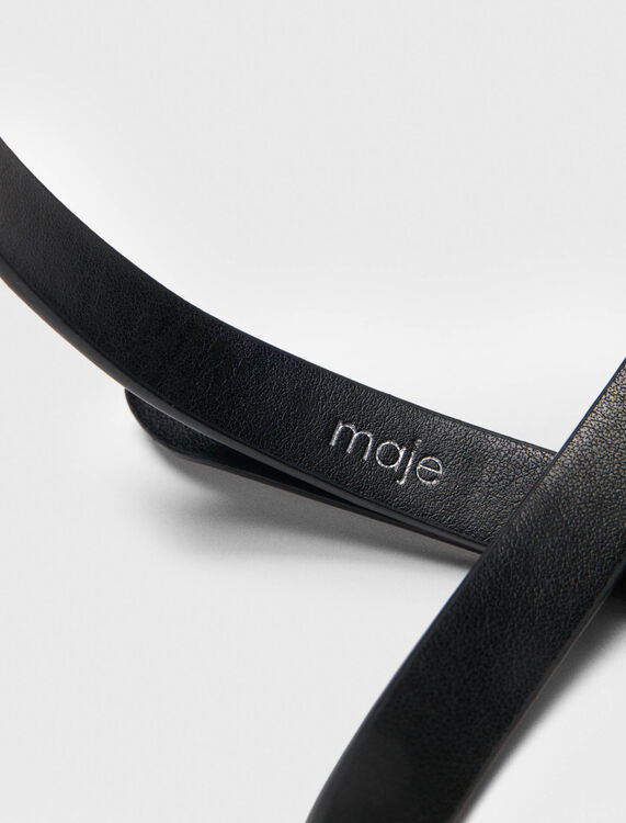 Slim belt with diamanté buckle - Belts - MAJE
