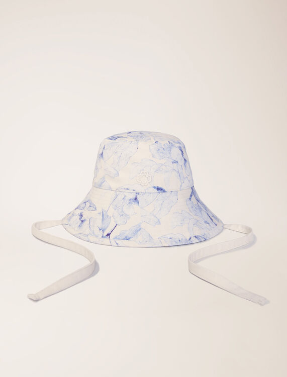Watercolour themed long bucket hat : Caps and bucket hats color Green