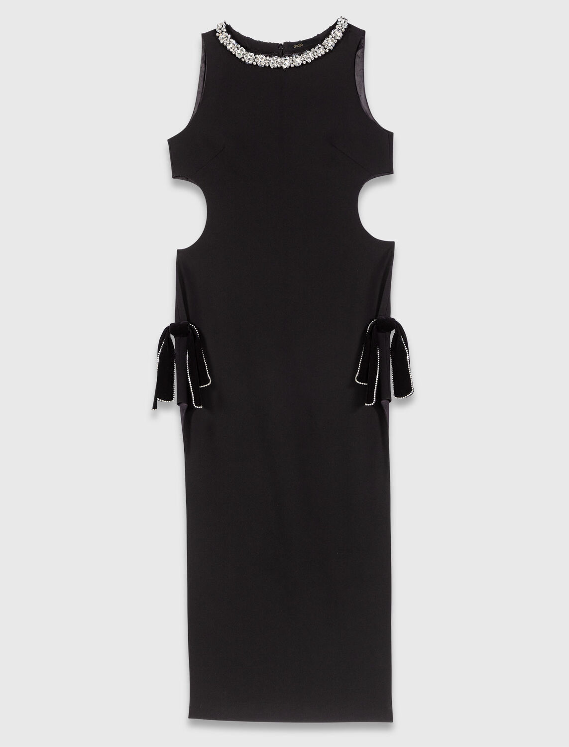 Jewel-collar maxi dress - Dresses - MAJE