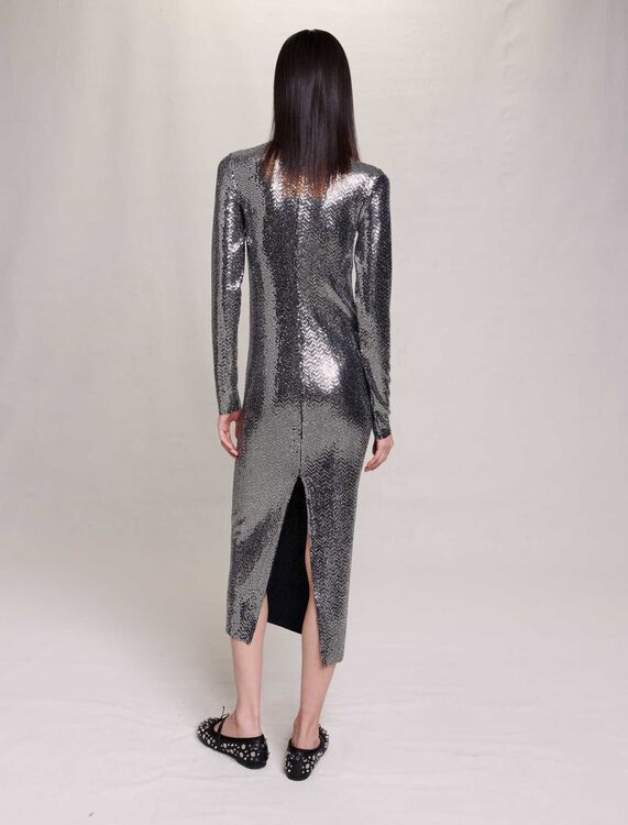 Glitter maxi dress - Dresses - MAJE