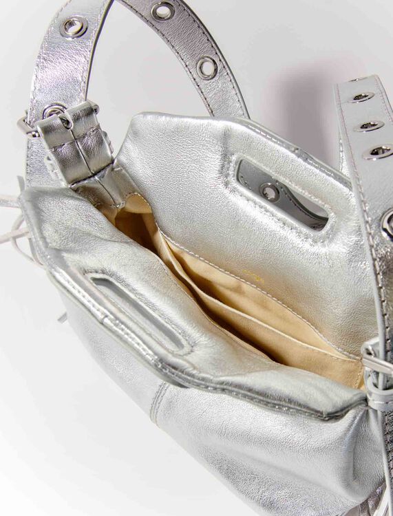 Metallic leather Miss M Mini bag -  - MAJE
