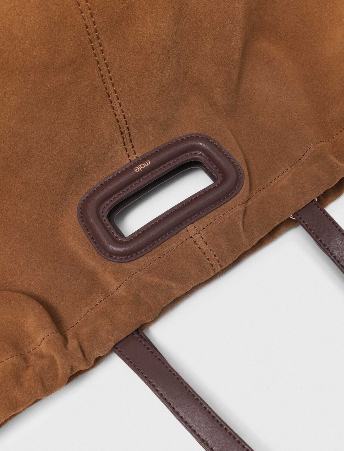 Leather and suede M Tote bag : M Bag color Camel/Brown