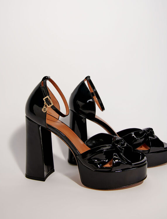 Leather platform sandals - Sling-Back & Sandals - MAJE